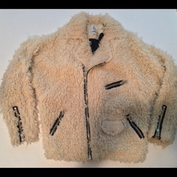 Unit x Urban Oufitter furry moto jacket size M - Picture 2 of 4